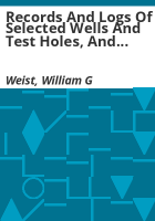 Records_and_logs_of_selected_wells_and_test_holes__and_chemical_analyses_of_ground_water__Yuma_County__Colorado