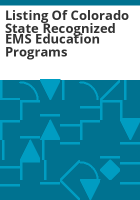 Listing_of_Colorado_state_recognized_EMS_education_programs